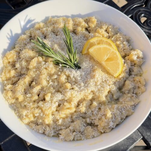 lemon parmesan rosemary risotto recipe mikaela higgins