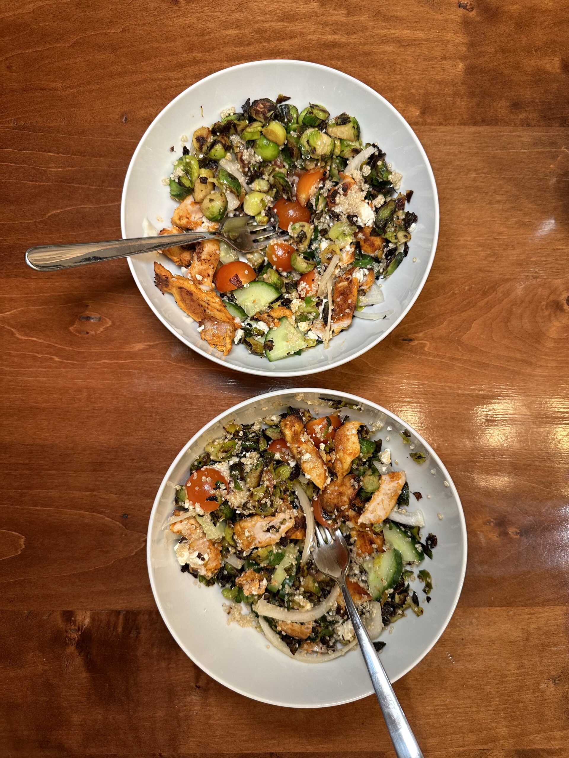 Brussels Sprouts Salad recipe With Tandoori Chicken recipe