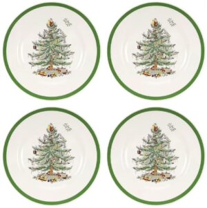 Spode dinner plates with Christmas tree